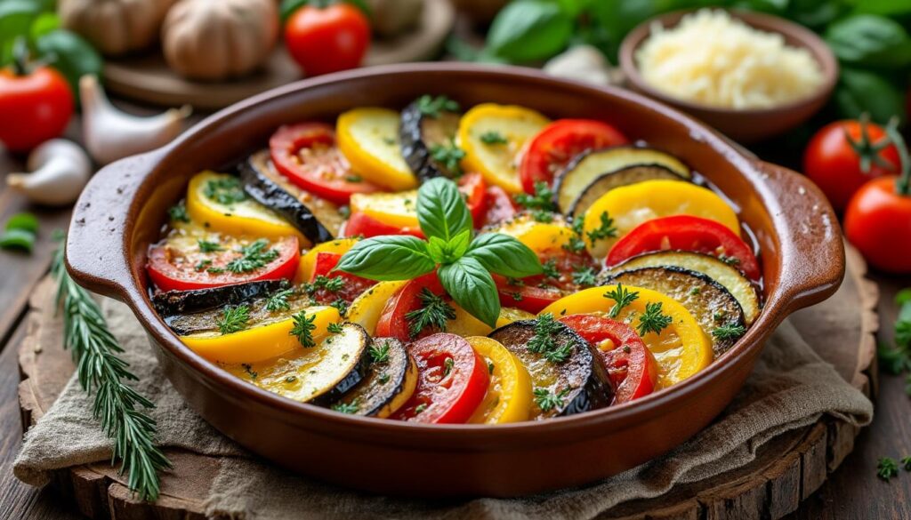 découvrez notre recette facile et savoureuse de tian de légumes à l'italienne, un plat coloré et plein de fraîcheur parfait pour régaler toute la famille.