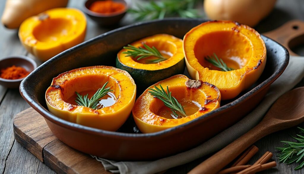 découvrez une recette simple et savoureuse d'accompagnement au butternut rôti au four, parfaite pour sublimer vos repas avec une touche gourmande et saine.