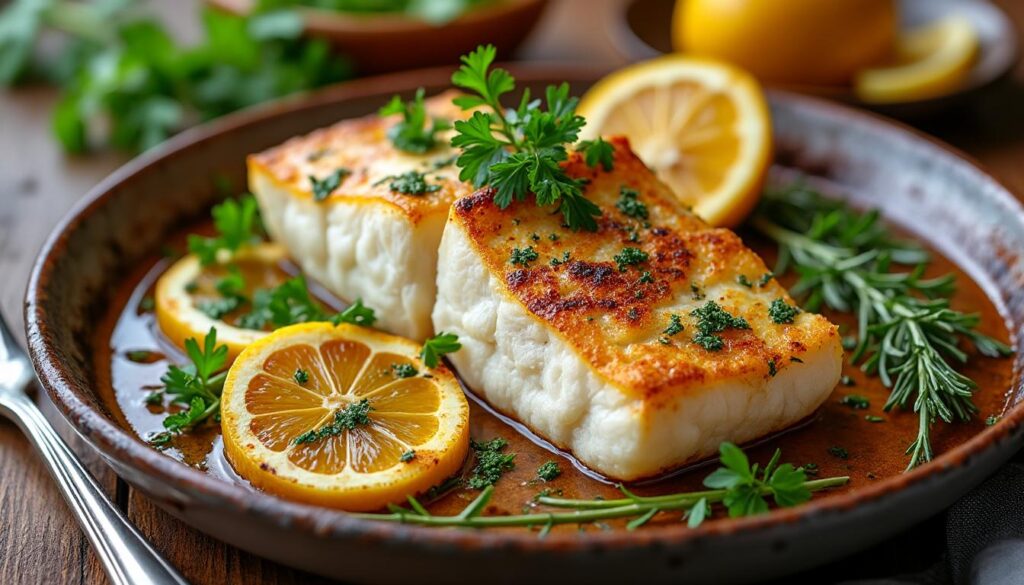 découvrez une recette simple et savoureuse de rôti de cabillaud au four, idéale pour un repas gourmet facile à préparer.