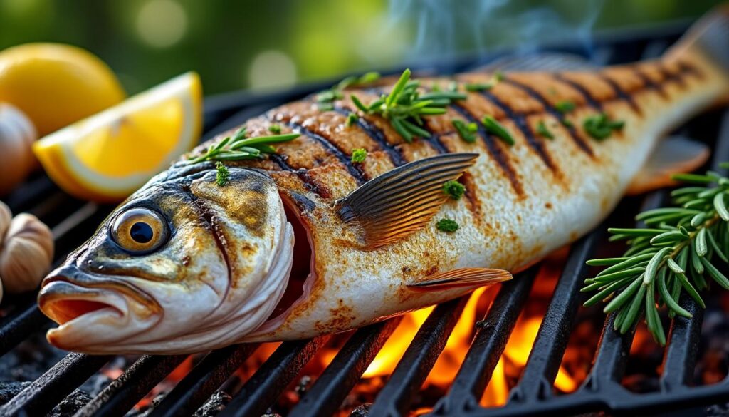 découvrez une recette facile et savoureuse de bar grillé au barbecue, parfaite pour vos repas d'été. apprenez à préparer ce poisson délicat pour un résultat tendre et parfumé.
