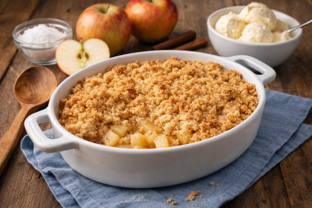 Recette crumble aux pommes facile et rapide à préparer