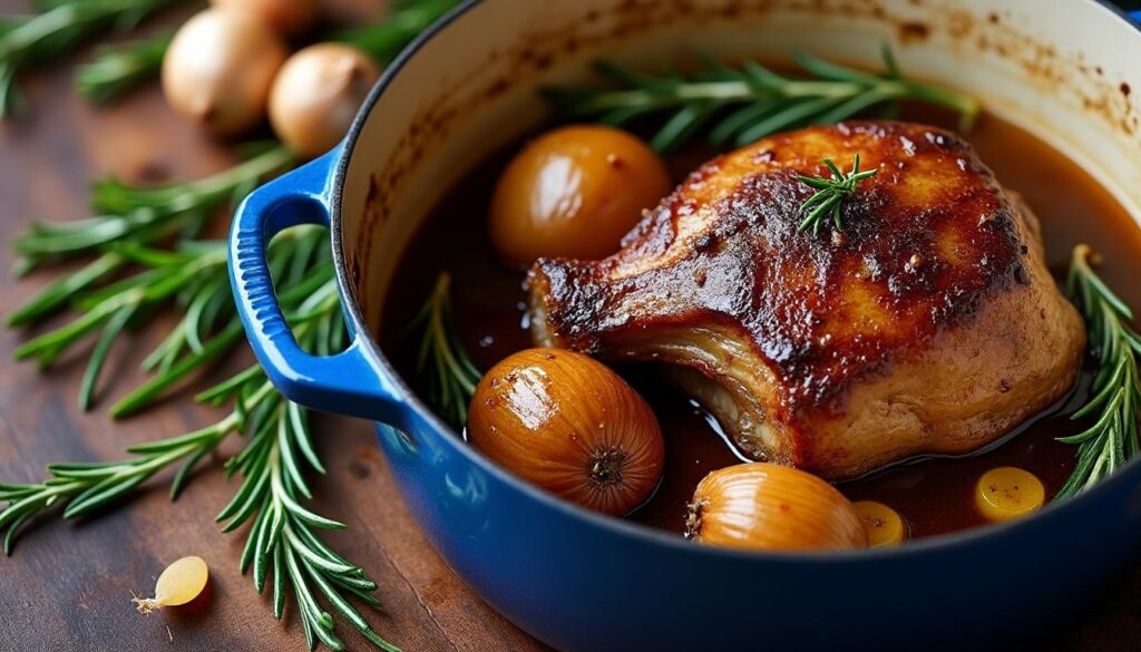 découvrez notre recette facile et savoureuse de cuissot de chevreuil en cocotte, parfaite pour un repas gourmand et convivial.