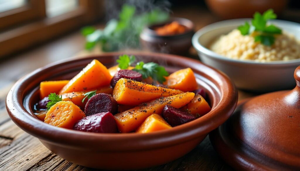 découvrez une recette facile et savoureuse de tajine de légumes racines au millet, parfaite pour un repas sain et gourmand.