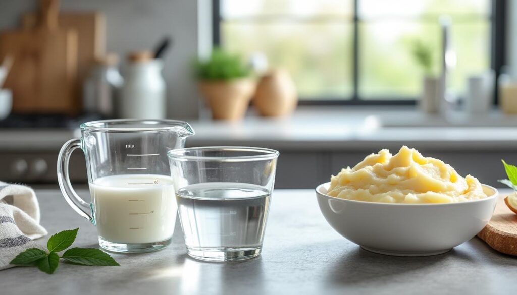 découvrez comment doser parfaitement le lait et l'eau pour réussir votre purée mousline avec un équilibre idéal de saveurs et de texture.