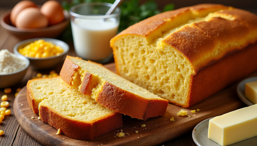 découvrez une recette facile et rapide pour un pain au maïs moelleux, parfait pour accompagner vos repas ou vos moments gourmands.