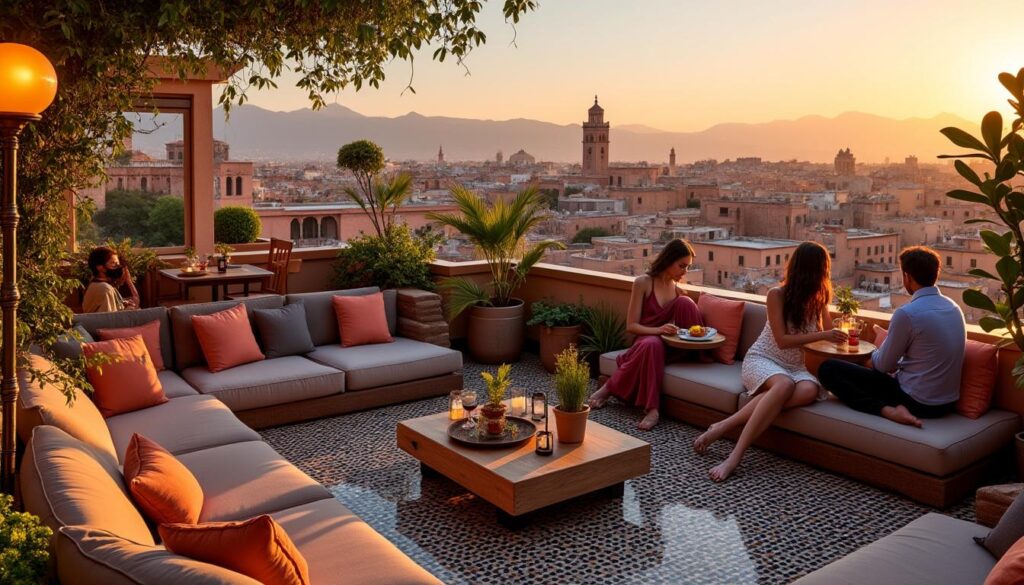 découvrez les meilleurs rooftops à marrakech offrant des vues panoramiques exceptionnelles pour des moments inoubliables entre détente et ambiance unique.