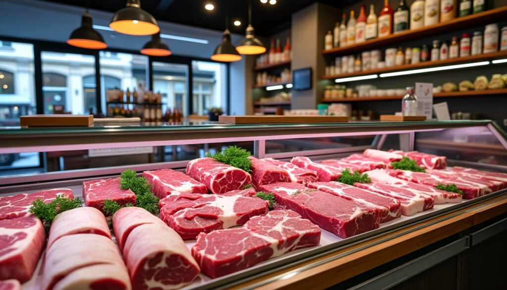 découvrez notre boucherie halal à nantes, offrant de la viande fraîche de qualité supérieure, soigneusement sélectionnée pour garantir goût et authenticité.