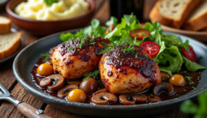 découvrez nos recettes faciles et idées originales pour accompagner parfaitement votre coq au vin et sublimer ce plat traditionnel français.