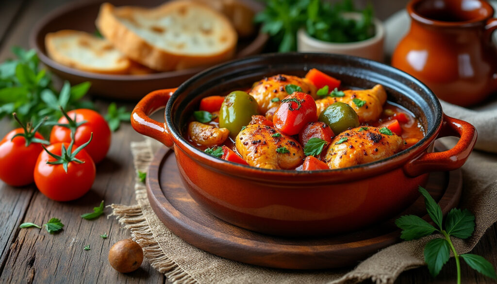 découvrez la recette traditionnelle et facile du poulet basquaise de ma grand-mère, un plat savoureux aux légumes du sud-ouest qui ravira toute la famille.