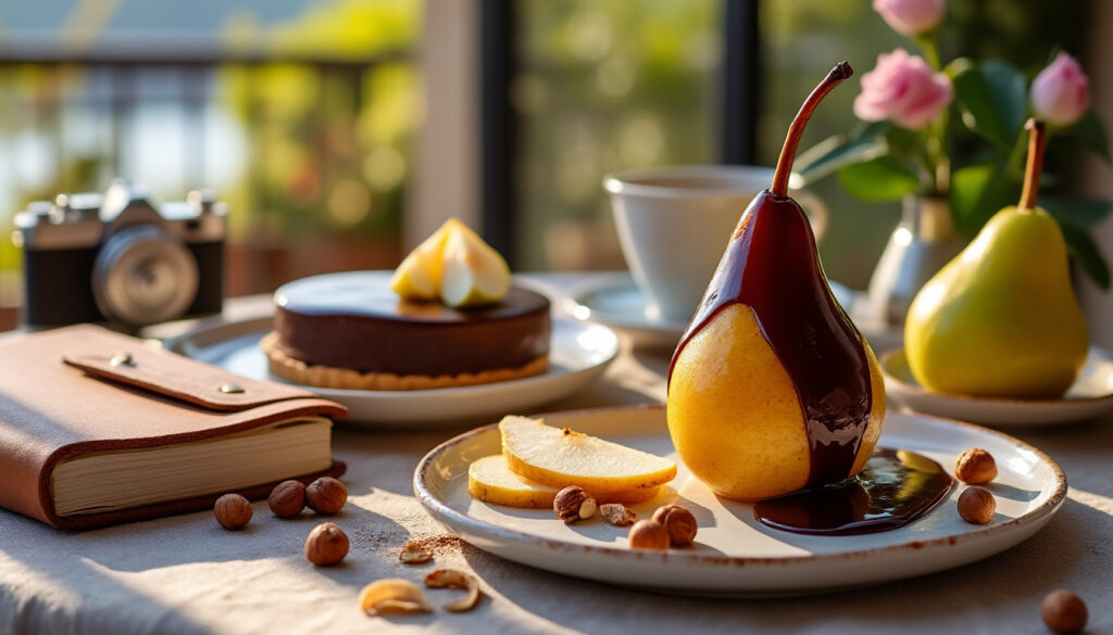 découvrez des recettes gourmandes à la poire et au chocolat, ainsi que des idées de voyage inspirantes pour éveiller vos papilles et votre curiosité.